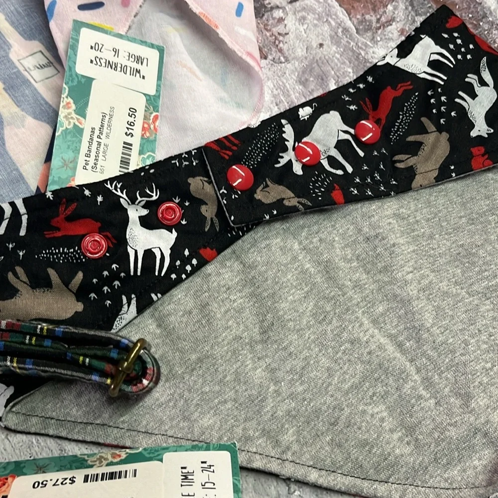 NWT Lot of 5 Large Size Dog Bandanas & Collars